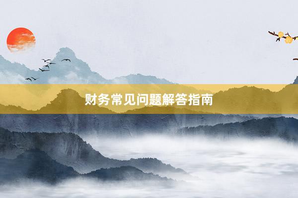 财务常见问题解答指南