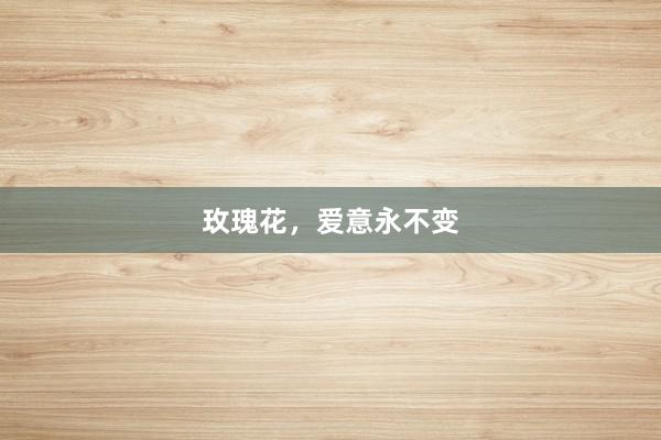 玫瑰花，爱意永不变